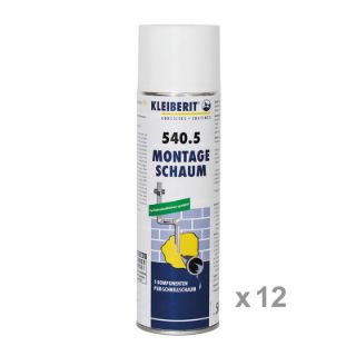 540.5 1K PUR Montageschaum Karton mit 12 Dosen je 0,496 kg