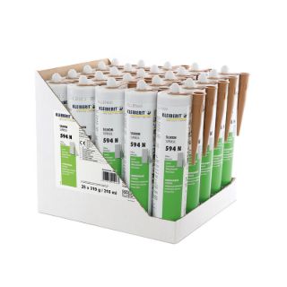 594.6 N Silikon Dichtstoff, Suprasil - hellbraun Karton mit 25 Kartuschen je 0,319 kg